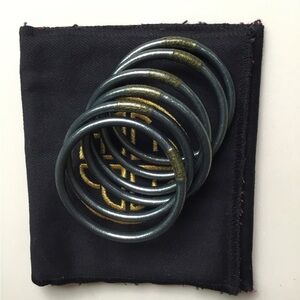 Budhagirl Graphite All Weather Bangles set of 6 Medium